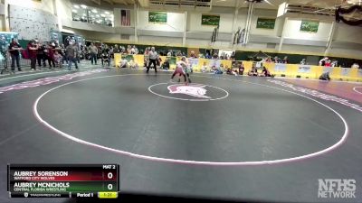 100 lbs 2nd Place Match - Aubrey Sorenson, Watford City Wolves vs Aubrey McNichols, Central Florida Wrestling