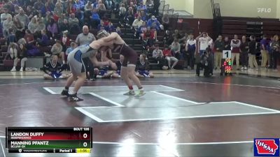 190 lbs Cons. Semi - Landon Duffy, Independence vs Manning Pfantz, BCLUW-SH