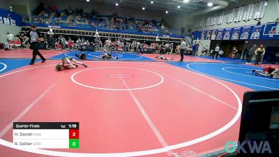 67 lbs Quarterfinal - Hayes Daniel, Honey Badgers Wrestling Club vs Ryker Collier, Sperry Wrestling Club