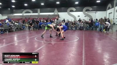 105 lbs Quarterfinals (8 Team) - Scott Kohlman, Dundee Wrestling (MI) vs Conner Whitely, Minions Black (GA)