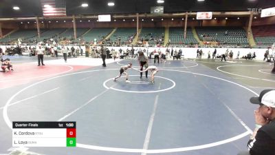 54 lbs Quarterfinal - Kaius Cordova, Stout Wrestling Academy vs Liam Loya, Dumas Wrestling Club