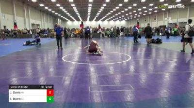 132 lbs Consi Of 64 #2 - Jake Davis, MN vs Tyler Byars, SC