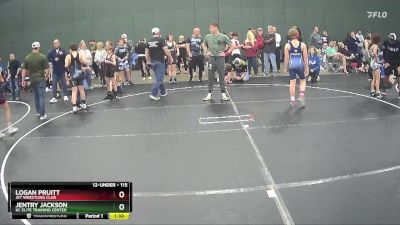 115 lbs Cons. Semi - Logan Pruitt, JET Wrestling Club vs Jentry Jackson, Kc Elite Training Center