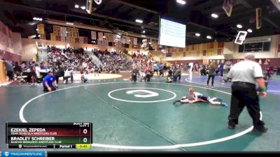 63 lbs Cons. Round 1 - Bradley Schreiber, Rancho Bernardo Wrestling Club vs Ezekiel Zepeda, Team Temecula Wrestling Club