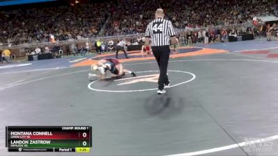 D4-150 lbs Champ. Round 1 - Montana Connell, Union City HS vs Landon Zastrow, Hemlock HS