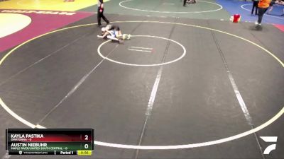 85 lbs Semis & 1st Wrestleback (8 Team) - Austin Niebuhr, Maple River/United South Central vs Kayla Pastika, Owatonna