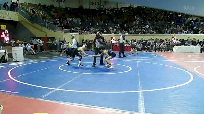 84 lbs Round Of 32 - Ryatt Rodden, Harrah vs Gage Garza, Lawton, MacArthur Ok