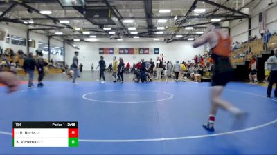 184 lbs Semifinal - David Bortz, Indiana Tech vs Kayleb Venema, Muskegon Community College