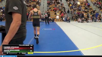 130 lbs Semifinal - Mason Boulanger, Team Nazar vs Camden Stichman, Wrestling Factory