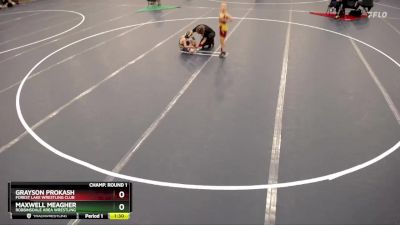 Champ. Round 1 - Grayson Prokash, Forest Lake Wrestling Club vs Maxwell Meagher, Robbinsdale Area Wrestling