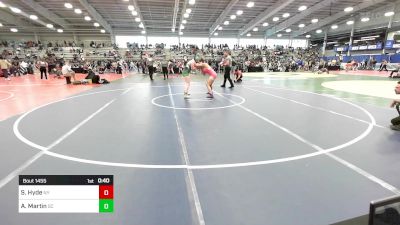 132 lbs Consi Of 32 #2 - Siri Hyde, NY vs Addison Martin, SC