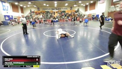 106 lbs Champ. Round 2 - Michael Rodriquez, Victor Valley vs Mai Dan, Ramona