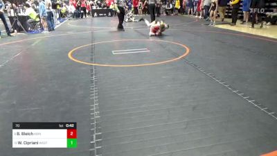 70 lbs Semifinal - Bradey Bleich, Abington Heights vs Weston Cipriani, West Jefferson Hills