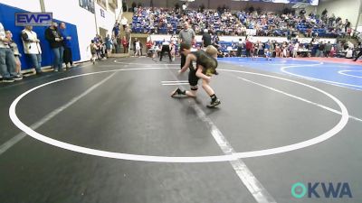 55 lbs Consi Of 4 - Beau Barrett, Black Fox Wrestling Club vs Noah Caughron, Verdigris Youth Wrestling