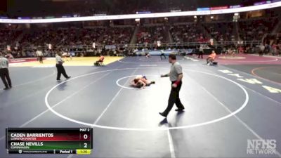 II-124 lbs Semifinal - Caden Barrientos, Lewiston Porter vs Chase Nevills, Copenhagen