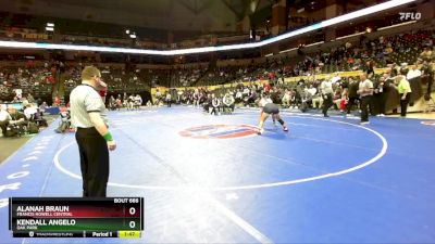 190 Class 2 lbs Semifinal - Alanah Braun, Francis Howell Central vs Kendall Angelo, Oak Park