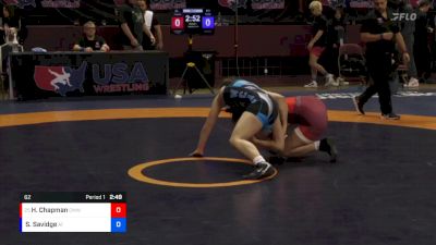 62 lbs Champ. Round 2 - Hailey Chapman, Colorado Mesa Wrestling Club vs Sarah Savidge, Army (WCAP)