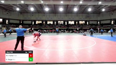 285 lbs Quarterfinal - Max Fisher, Montgomery Bell Academy vs Gavin Bage, Mount Saint Joseph