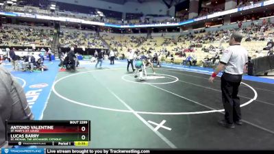 132 Class 2 lbs Cons. Round 3 - Lucas Barry, St. Michael The Archangel Catholic vs Antonio Valentine, St. Mary`s (St. Louis)