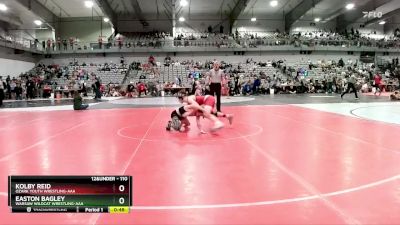 110 lbs Cons. Semi - Easton Bagley, Warsaw Wildcat Wrestling-AAA vs Kolby Reid, Ozark Youth Wrestling-AAA