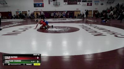 125 lbs Quarterfinal - Colin Suyko, Central vs Cristian Chavez, Luther