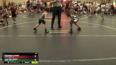 47 lbs Round 2 (4 Team) - Tryanna Evans, SVRWC Gold vs Sawyer Shaw, Upper Twp W/C