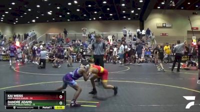 82 lbs Round 1 (6 Team) - Kai Weiss, East Kansas Eagles vs Dandre Adams, Untouchables Purple