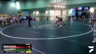 132 lbs Round 2 (6 Team) - Mason Kernan, Nauman Blue vs Braedyn Rakes, Nebraska Hangin` Loose