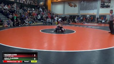 100 lbs Round 2 - Mazden Even, Jesup Mat Club vs Kole Claussen, MWC Elite