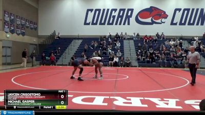 197 lbs Semifinal - Michael Gasper, Clackamas Community College vs Jaycen Crisostomo, Southwestern Oregon Community College