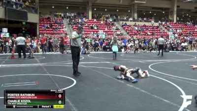 52 lbs Semifinal - Porter Rathbun, Garden City Wrestling Club vs Charlie Kozol, The Best Wrestler