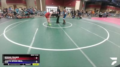 187 lbs Round 3 - Roman Fraser, Spartan Mat Club vs Aadyn Simon Neal, Texas