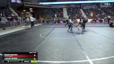 110 lbs Champ. Round 1 - Connie Burns, Lawrence Elite Wrestling Club vs Kinzie Rogers, Chase County