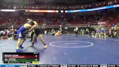 2A-285 lbs Champ. Round 2 - Skyler Young, Eddyville-Blakesburg-Fremont vs Wil Textor, Dike-New Hartford