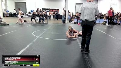 72 lbs Round 2 (8 Team) - Ian Schoenbeck, Mat Warriors vs TJ Markijohn, Terps Xtreme