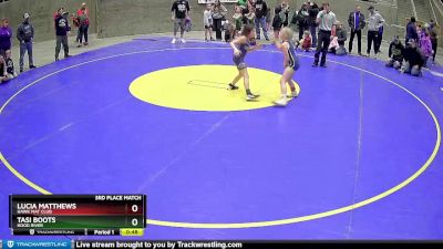 70 lbs 3rd Place Match - Tasi Boots, Hood River vs Lucia Matthews, Hawk Mat Club