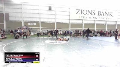 140 lbs Cons. Round 3 - Ciele Richardson, Uintah Girls Wrestling vs Rhya Balmforth, Aviator Grappling Academy