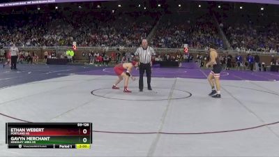 D3-126 lbs Quarterfinal - Gavyn Merchant, Kingsley Area HS vs Ethan Webert, Portland HS