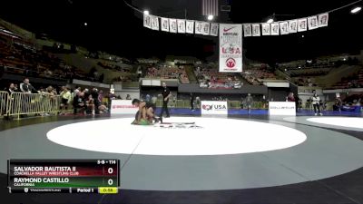 114 lbs Champ. Round 1 - Salvador Bautista Ii, Coachella Valley Wrestling Club vs Raymond Castillo, California