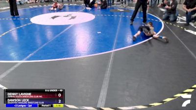 49 lbs Round 4 - Denny Lavigne, Juneau Youth Wrestling Club Inc. vs Dawson Leck, Soldotna Whalers Wrestling Club