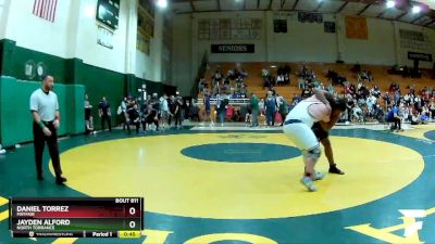 285 lbs 5th Place Match - Jayden Alford, North Torrance vs Daniel Torrez, Mayfair