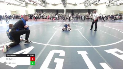 75-B lbs Semifinal - Bryce Dulin, Virginia Slaughter House vs Elijah Gill, Northern Delaware Wrestling Academy