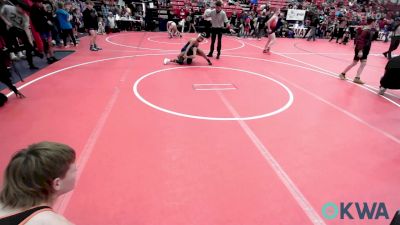 92-98 lbs Final - Oscar Gauna, South Central Punisher Wrestling Club vs Abigail Rivero, Cowboy Wrestling Club