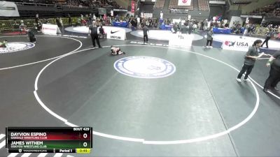 49 lbs Cons. Round 3 - Dayvion Espino, Oakdale Wrestling Club vs James Withem, Siskiyou Wrestling Club