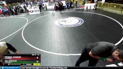 70 lbs Semifinal - Athena Joaquin, California vs Nia Rosales, California