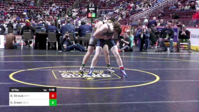 127 lbs Round Of 16 - Ben Straub, Mifflinburg vs Gavin Green, Delone Catholic