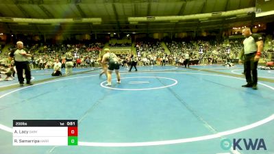 200 lbs Final - Abagail Lacy, Dark Cloud Wrestling Club vs Riley Samarripa, Harrah Little League Wrestling