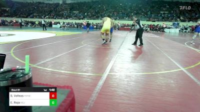 Round Of 64 - Stevie Vafeas, Fort Gibson Youth Wrestling vs Erik Rojo, Hennessey Eagles Jr High