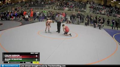 105 lbs Cons. Round 4 - Collin Harmon, The Dalles Wrestling Club vs Shane McQuistan, Tombey