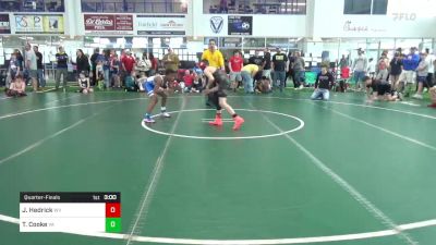 J-102 lbs Quarterfinal - James Hedrick, WV vs Terriel Cooke, VA